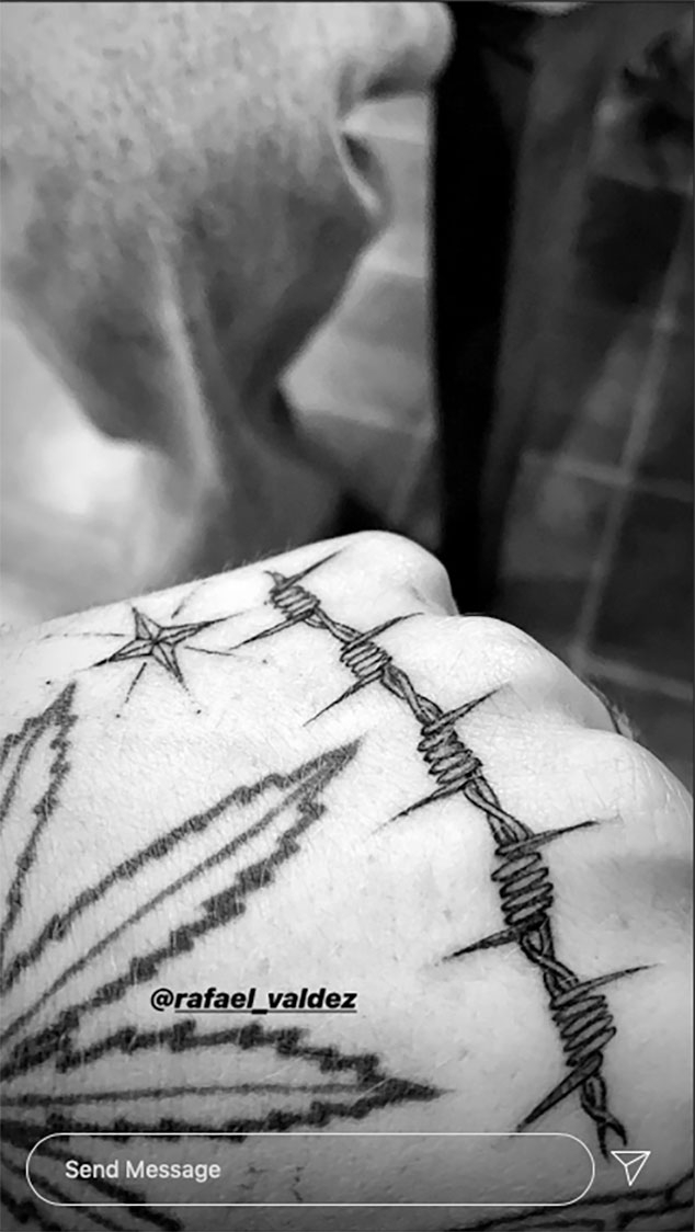 Presley Gerber, hand tattoo Presley Gerber, hand tattoo